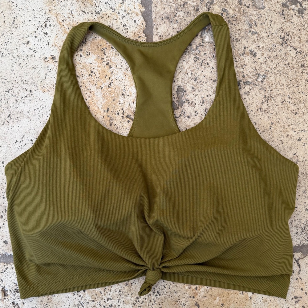 JoyLab Green Knotted Crop Top